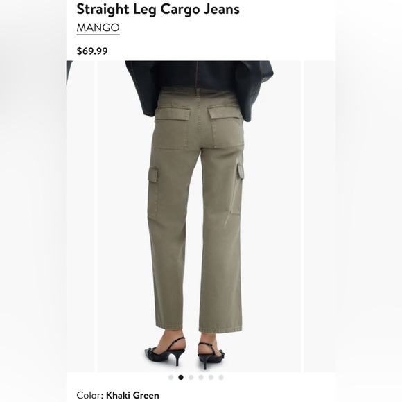 Mango- Straight leg cargo jean - Picture 3 of 8